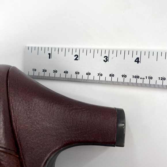 Aerosoles Soto Album Pumps Womens Sz 9 Brown Leather Buckle Whipstitch Cap Toe - Picture 11 of 11